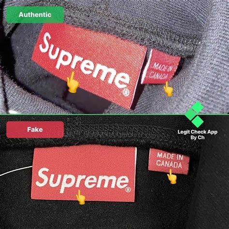 supreme real vs fake bag|authentic supreme vs fake logo.